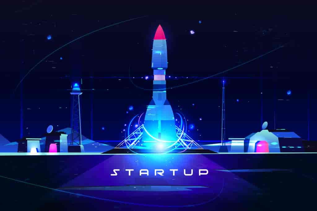 Startup Rocket Moving. <a href="https://www.freepik.com/free-vector/startup-rocket-launch-marketing-idea-new-company-launching_4997780.htm">Image by vectorpouch</a> on Freepik